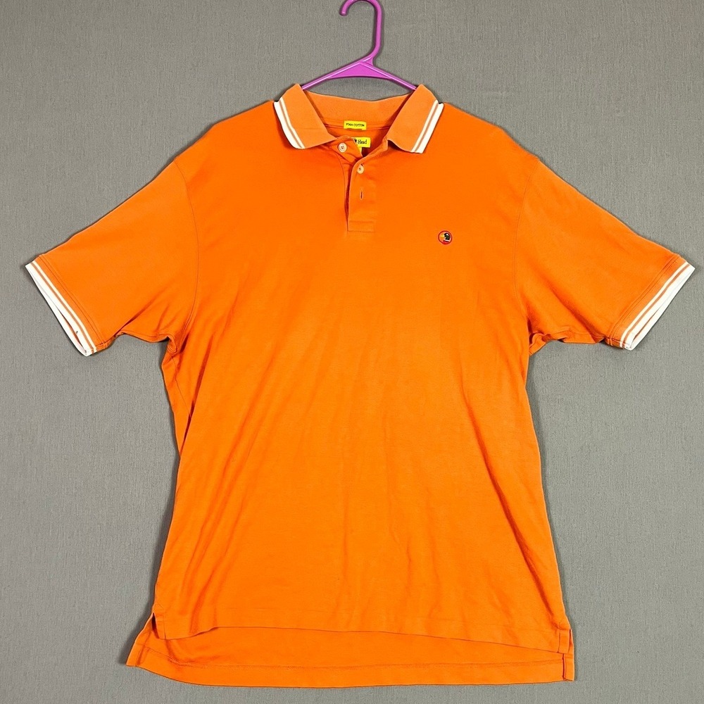 Vintage‎ Duck Head Pima Cotton T-Shirt Made in Peru Orange Men's Large Fair
